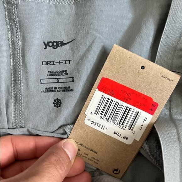 Nike Yoga Training Dri-Fit Lightweight Shorts Gray - Picture 7 of 9